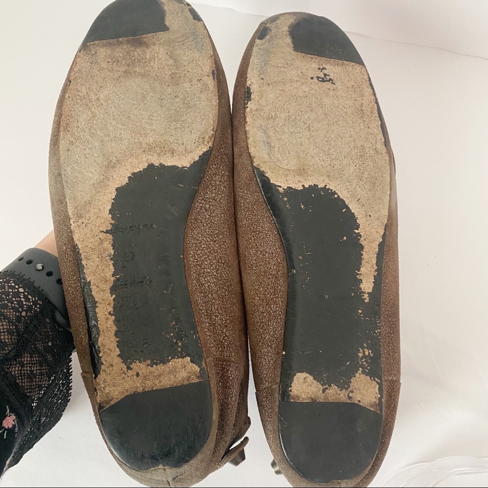 Balenciaga Flats Shoes Size 7 Leather Studded - Picture 6 of 7